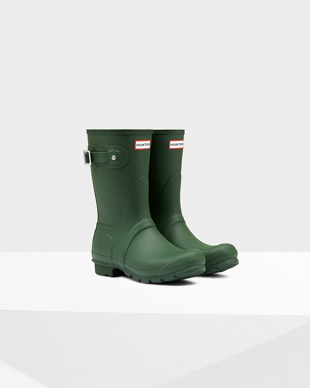 Botas de Lluvia Cortas Hunter Mujer - Original - Verdes - NQXEADZ-31